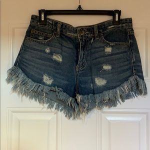 Free People Fringe Shorts